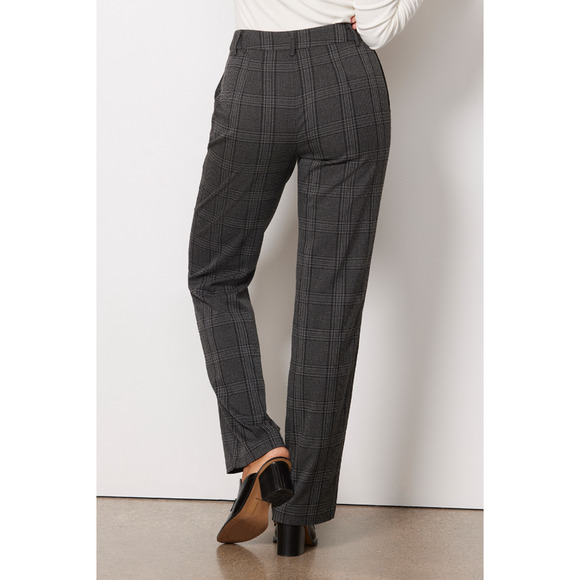 SANCTUARY NWT Evereve Chcarcoal Plaid Soho Trouser Pant // 26 - Picture 3 of 11